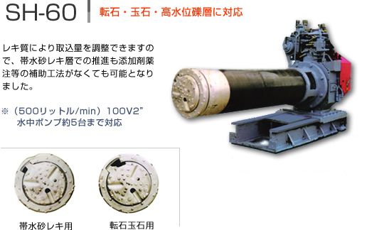 SH60 転石・玉石・高水位礫層に対応